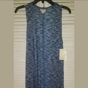 NEW Lularoe XS Blue Micro Striped Joy